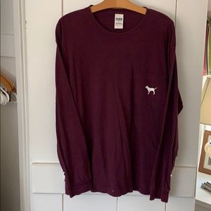 VS Pink L/S tee, Size L- worn only a few times